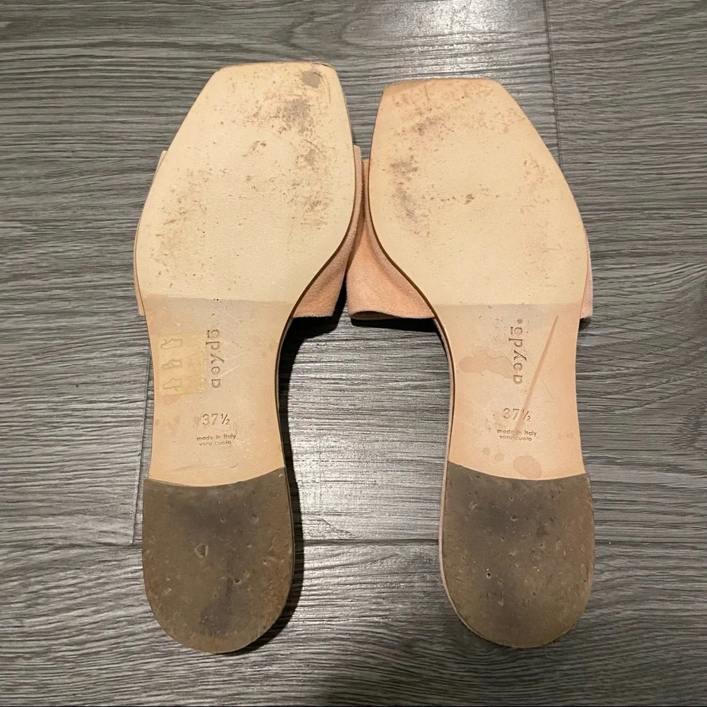 Aeyde Pink Suede Sandal Slide size 37.5 - Picture 2 of 3